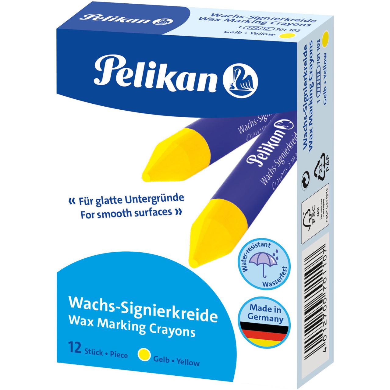 Pelikan 772/12 Signierkreiden gelb, 12 St.