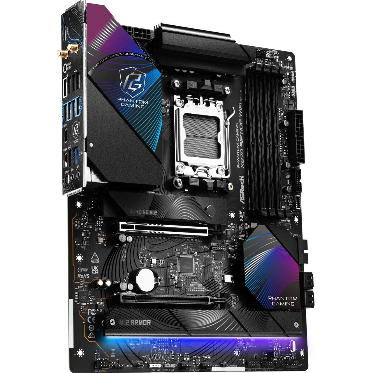 ASRock X870 Nova WiFi – Scheda Madre AM5 ATX, 18+2+1 Fasi Da 80A, DDR5 Fino A 8400+, USB4 Type-C, WiFi 7 E LAN 5GbE