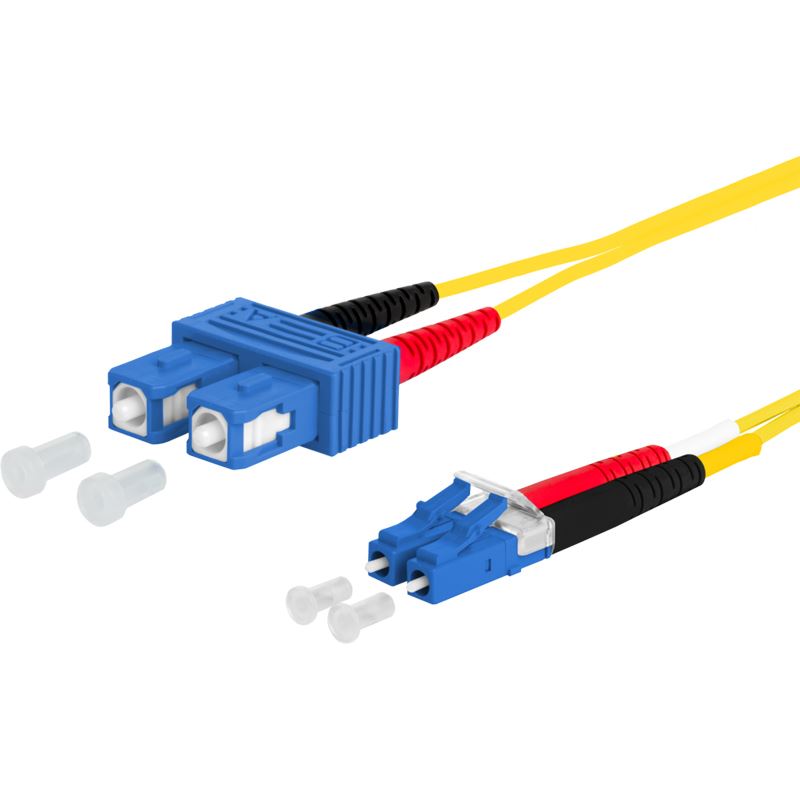 (€1,00*/1m) 20.00m Metz Connect LWL Patchkabel OS2 SC Duplex Stecker ...