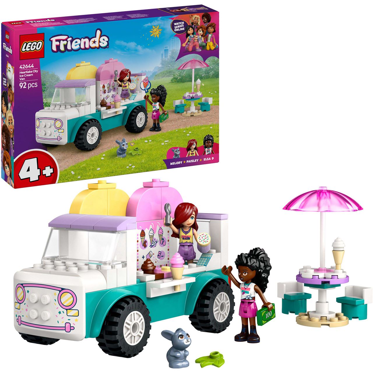LEGO Friends 42644 Heartlake City Eiswagen, Spielzeug für Rollenspiele