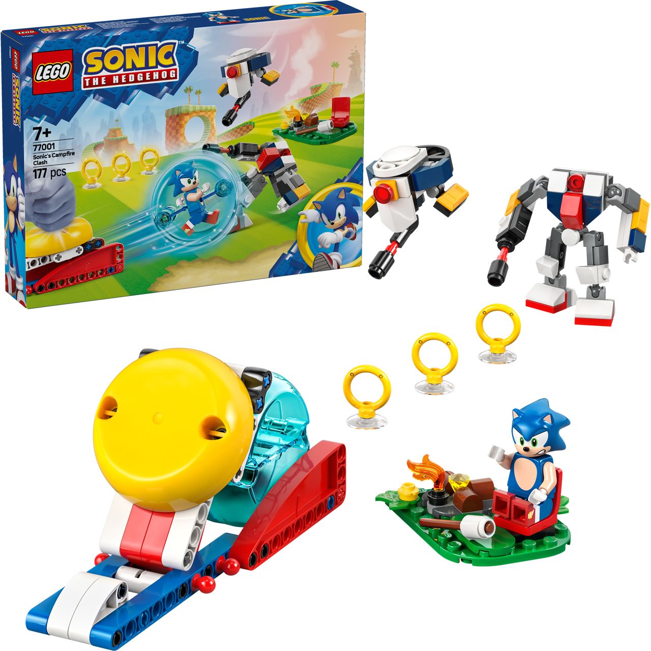 LEGO Sonic the Hedgehog 77001 Sonics Showdown am Lagerfeuer, Spielzeug