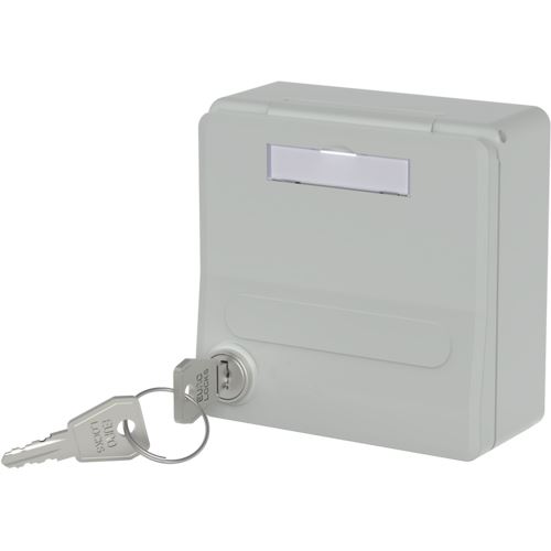 METZ CONNECT IP44 Aufputzgehäuse Grau – Für 2 Module, Unbestückt – Kabeleinführung Von Oben