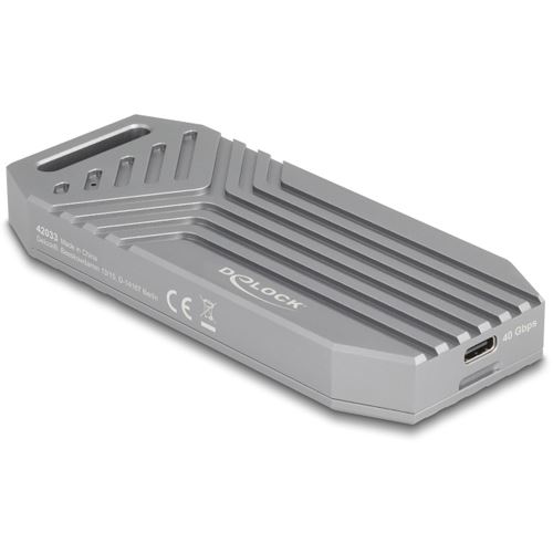 Delock M.2 NVMe SSD Gehäuse USB 40 Gbps - werkzeugfrei