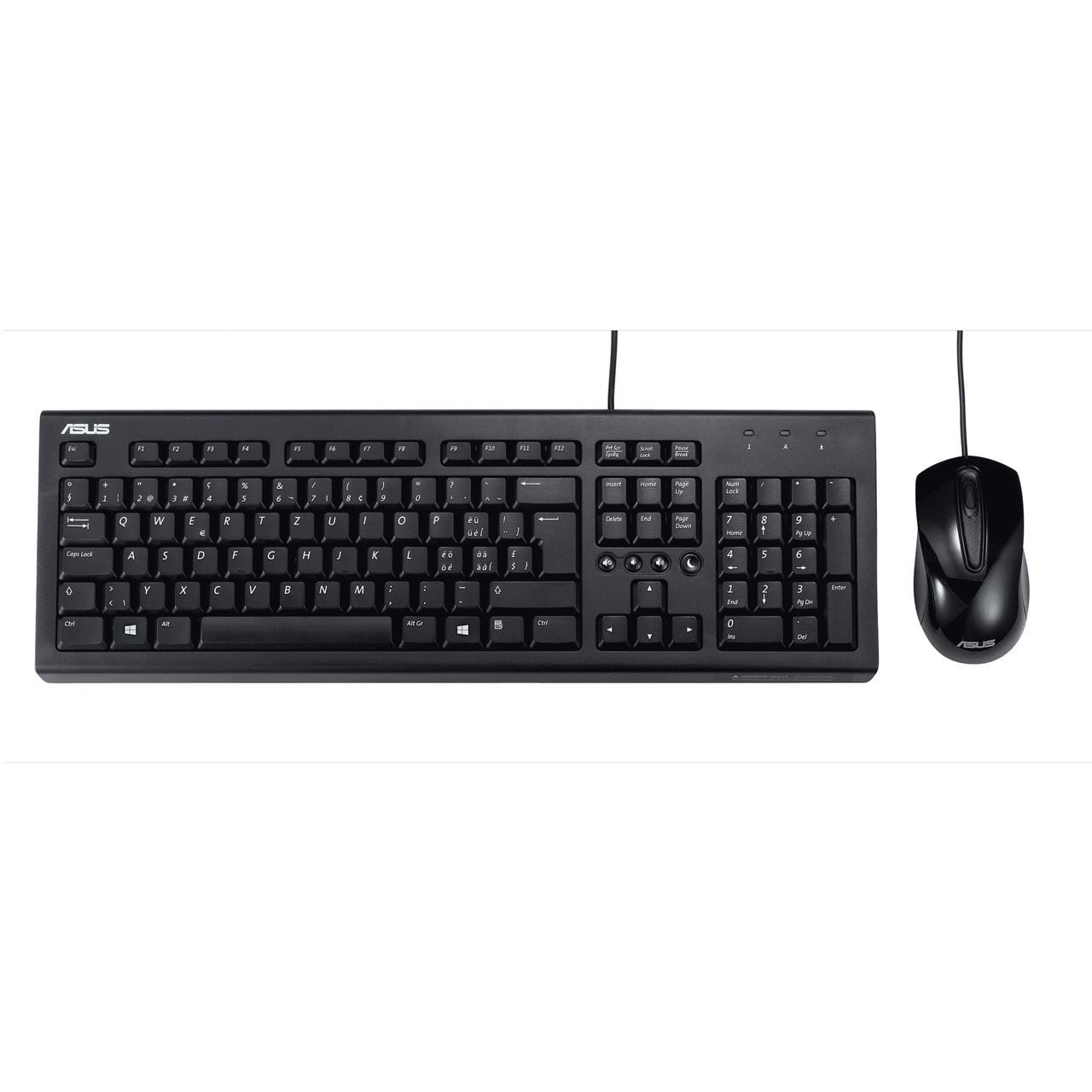 Asus U2000 wired Keyboard+Mouse dt. Layout schwarz - Kombo ...