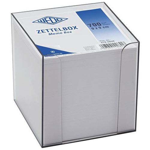 WEDO Zettelbox gefüllt 9,5 x 9,5 cm ra