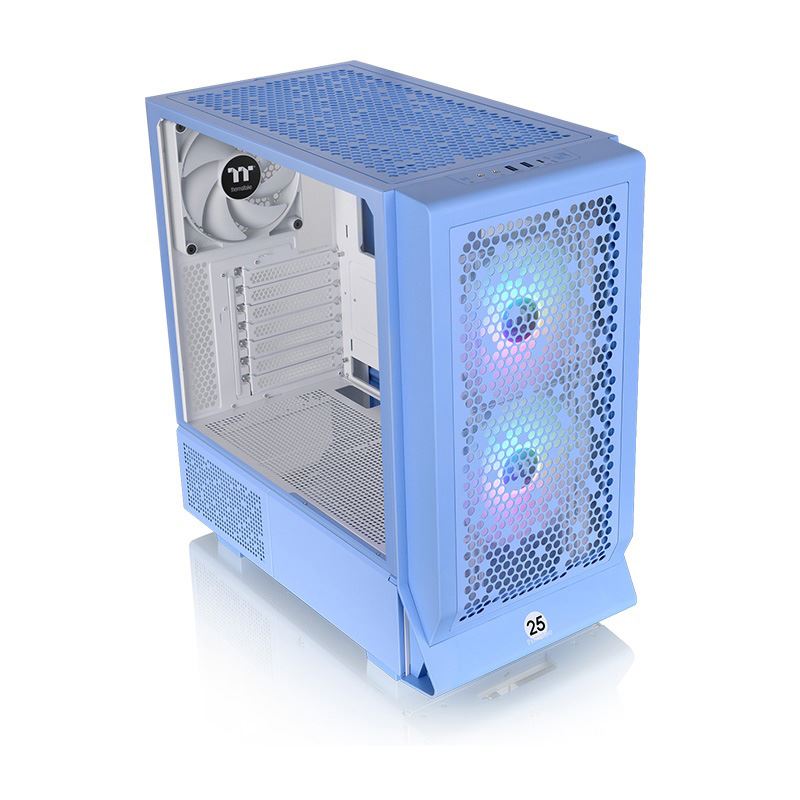Thermaltake Ceres 330 TG ARGB Hydrangea Blue Midi Tower ohne Netzteil weiss/blau
