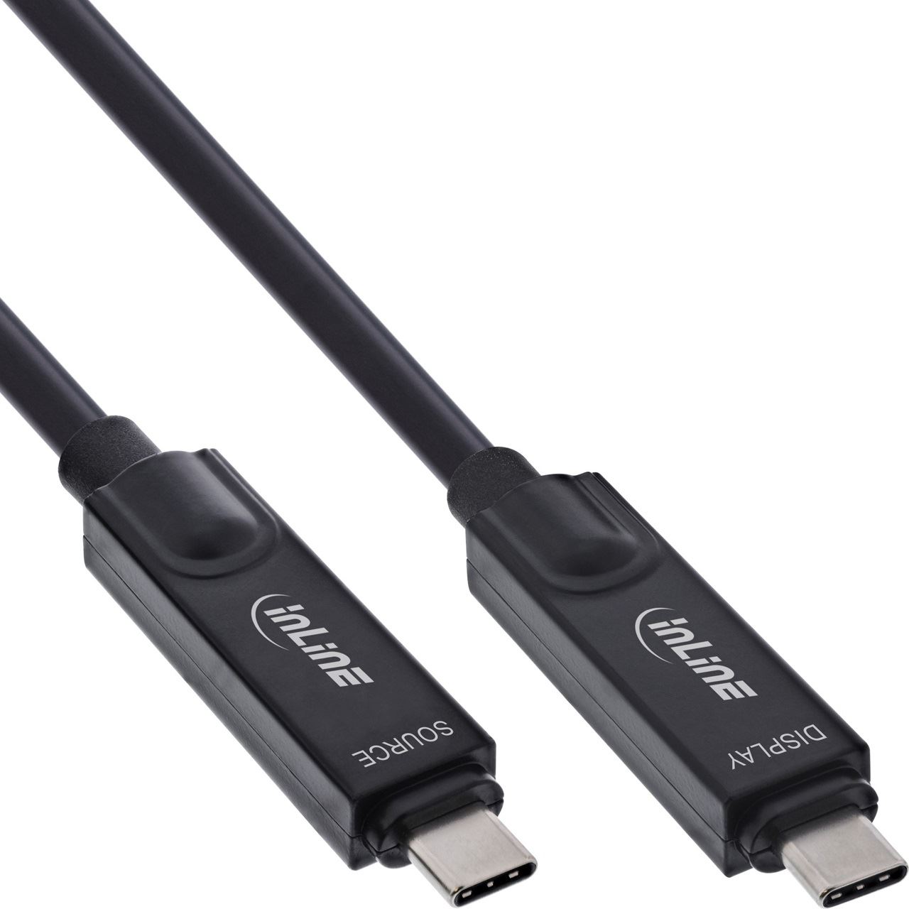 (€10,33*/1m) 15.00m InLine USB-C AOC Kabel USB 3.2 USB C Stecker auf ...