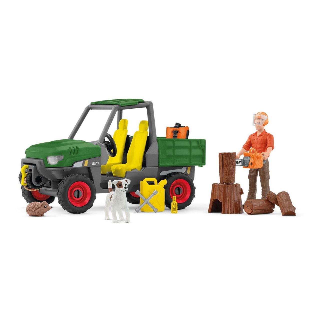 Schleich Farm World Waldbauer mit Fahrzeug
