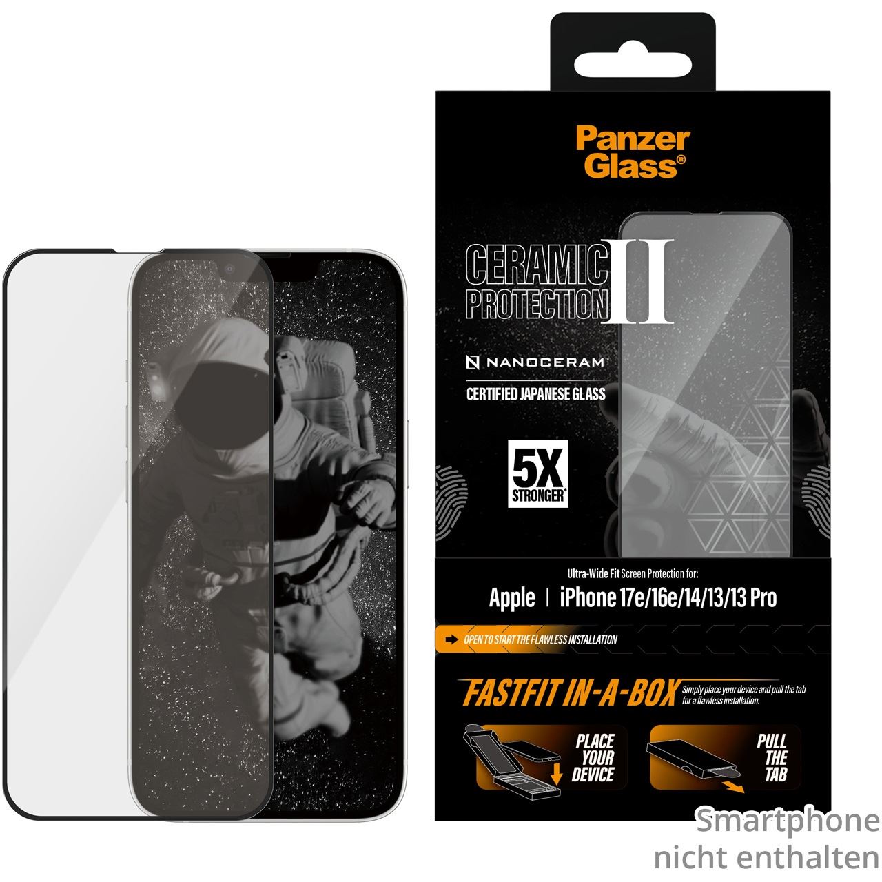 PanzerGlass Ceramic Screen Protector iPhone 17e/16e/14/13/13 Pro ...