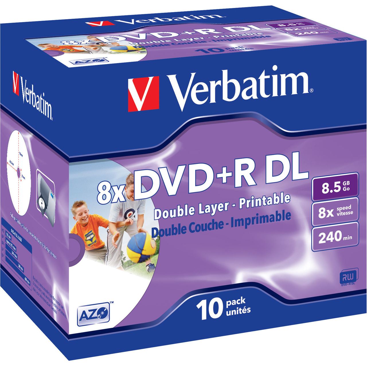 Verbatim DVD+R DL 8.5 GB bedruckbar 10er Jewelcase (43665) - DVD ...