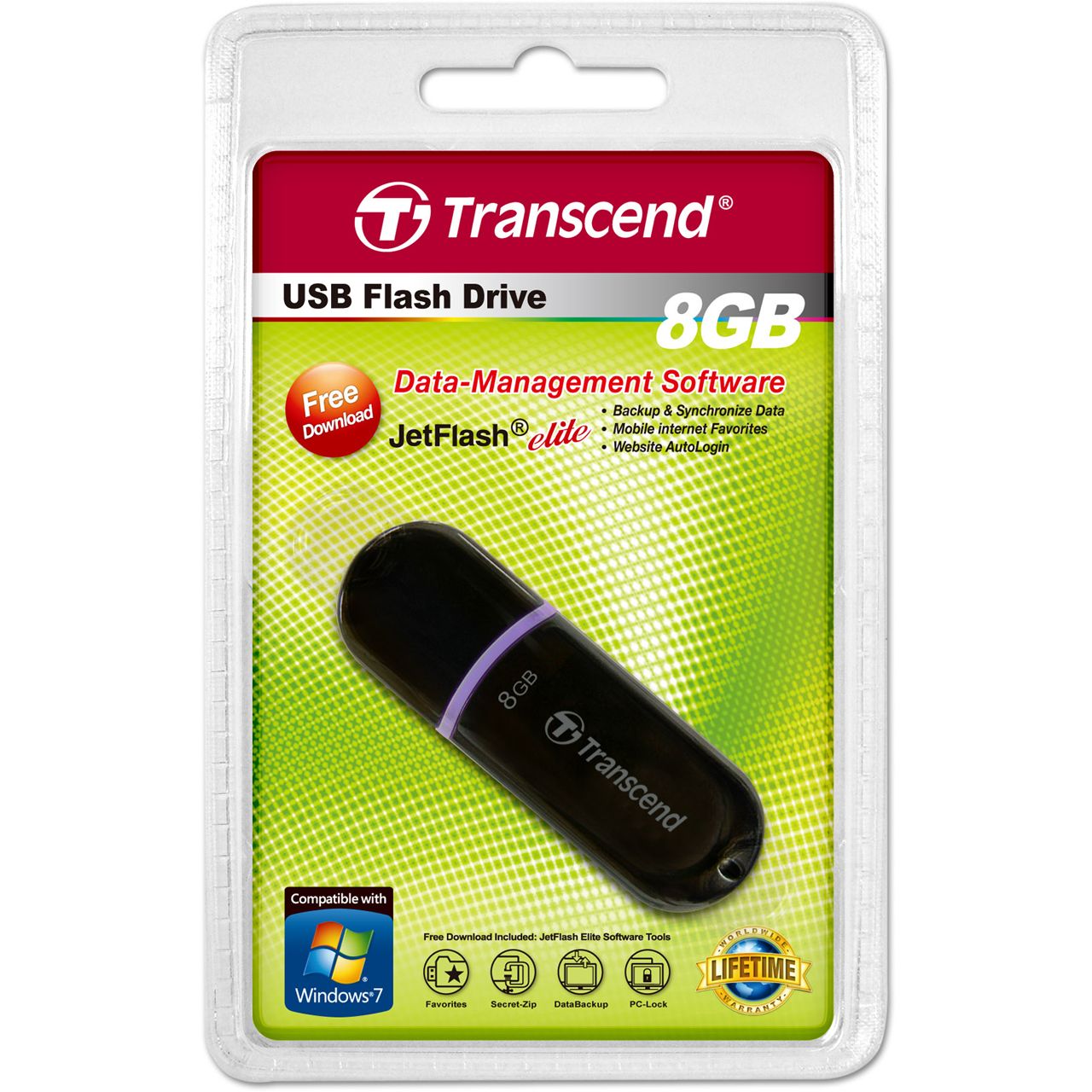 8 GB Transcend JetFlash 300 schwarz USB 2.0 - 8GB Sticks | Mindfactory.de