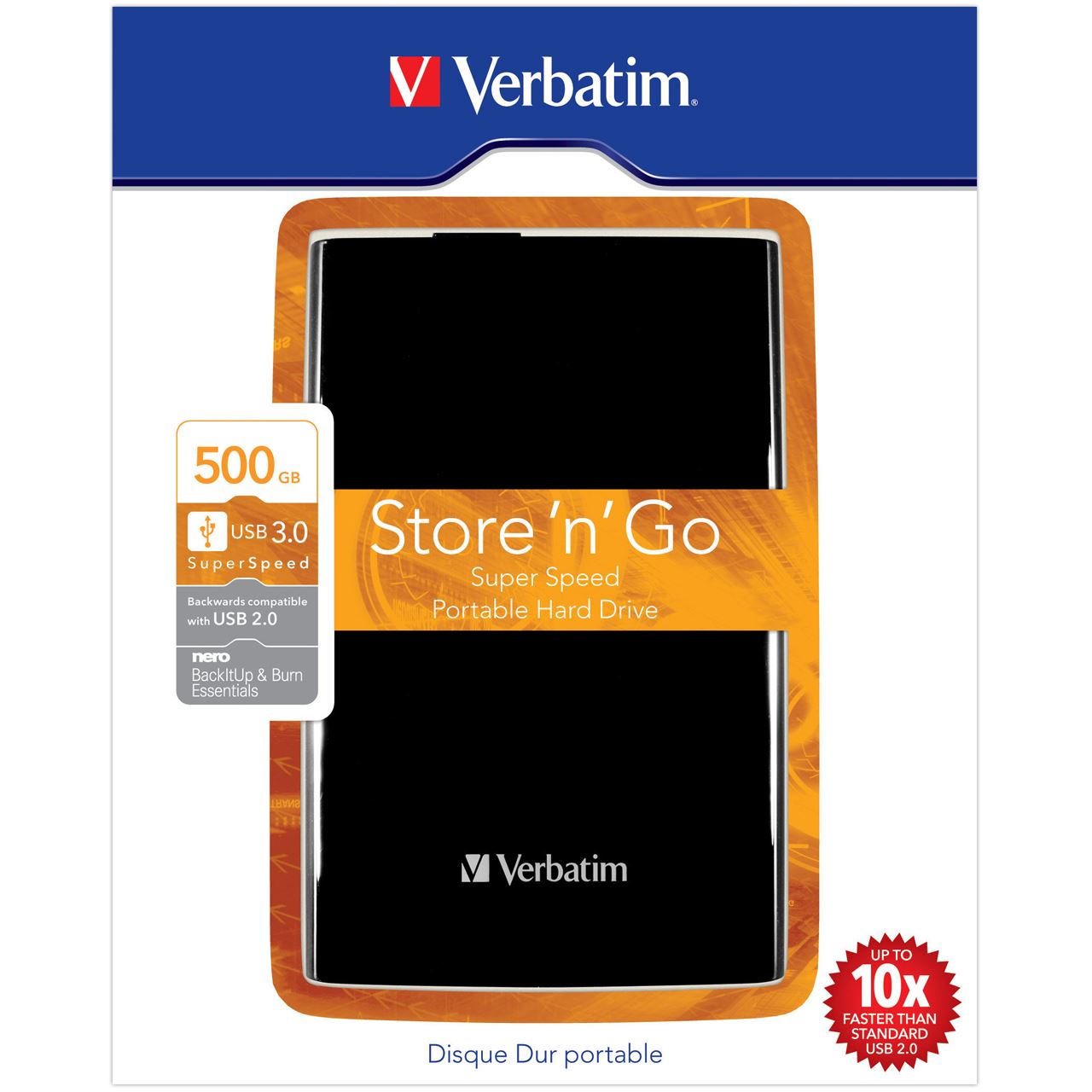 500GB Verbatim Store and Go Portable 53029 2.5" (6.4cm) USB 3.0 schwarz