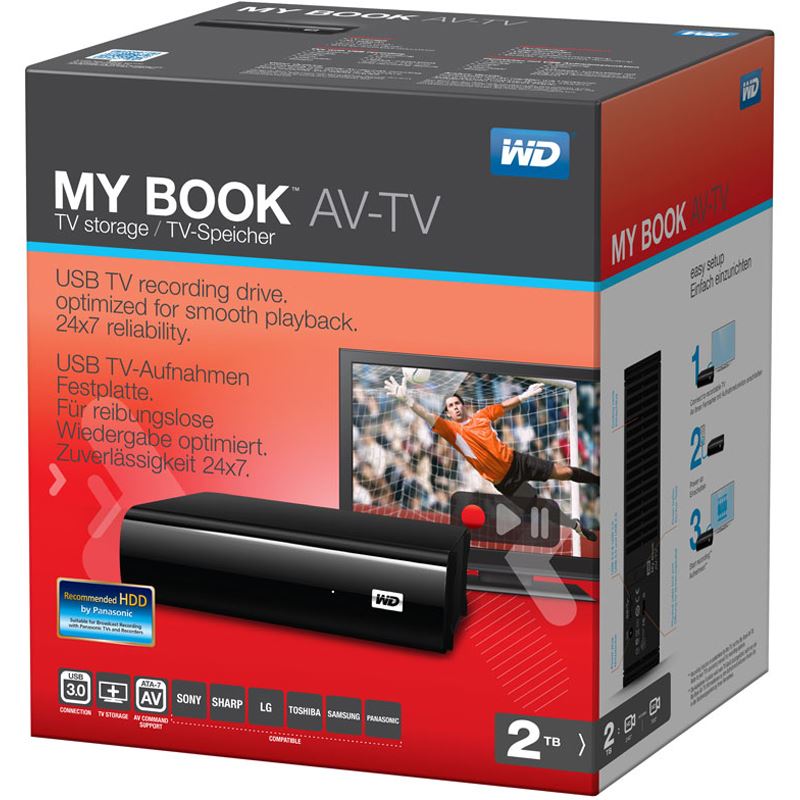 WD My Book AVTV WDBGLG0020HBKEESN 3.5" (8.9cm) USB 2.0/USB 3.0 schwarz Desktoplaufwerke