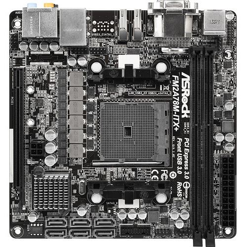 ASRock FM2A78M-ITX+ AMD A78 So.FM2+ Dual Channel DDR3 Mini-ITX Retail ...