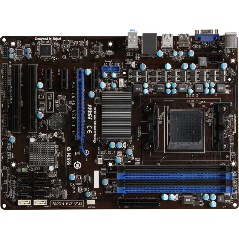 MSI 760GA-P43 (FX) AMD 760G So.AM3+ Dual Channel DDR3 ATX Retail ...