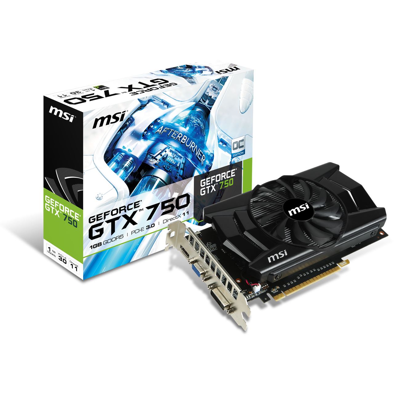 1GB MSI GeForce GTX 750 OC Aktiv PCIe 3.0 x16 (Retail) - | Mindfactory.de