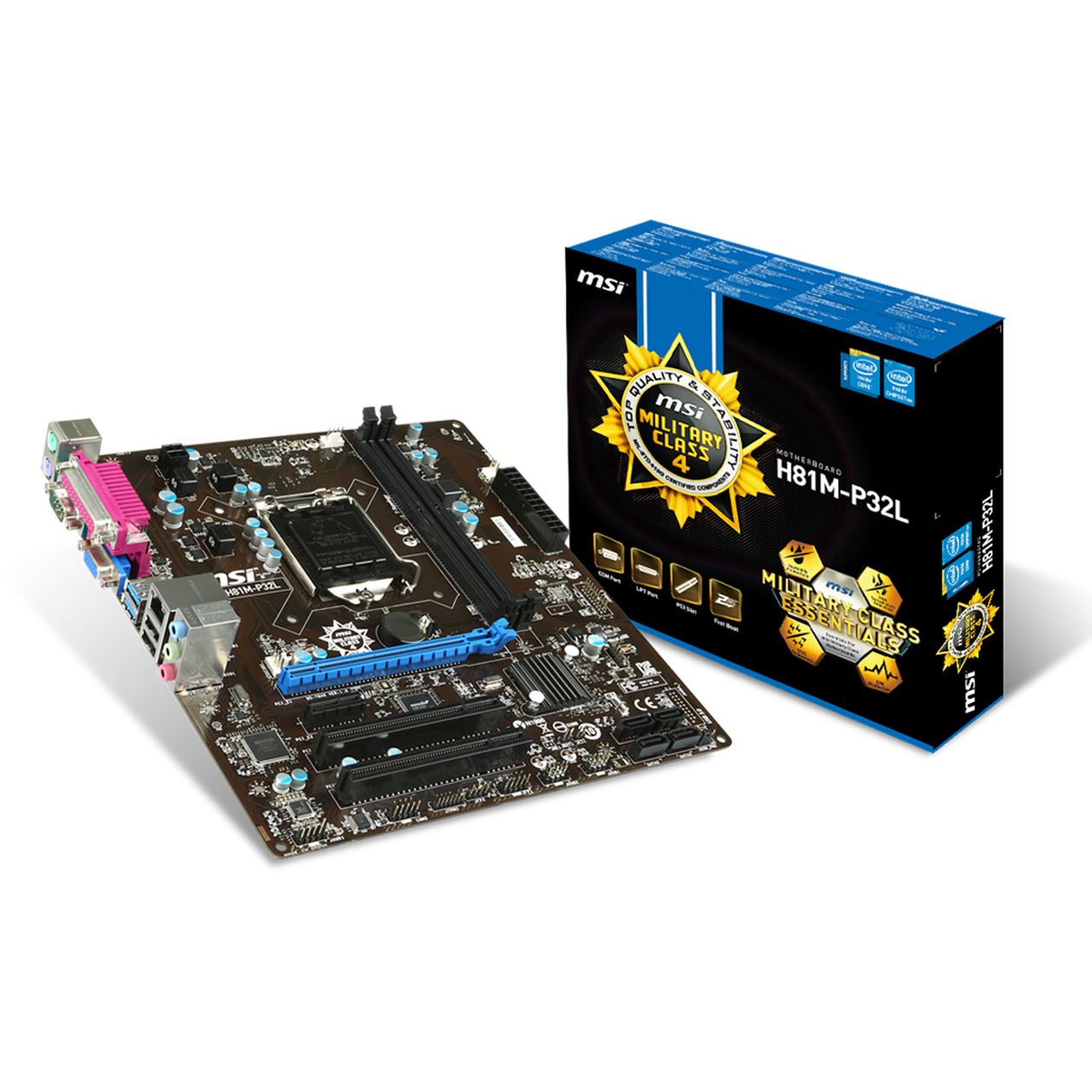 MSI H81M-P32L Intel H81 So.1150 Dual Channel DDR3 mATX Retail - INTEL ...