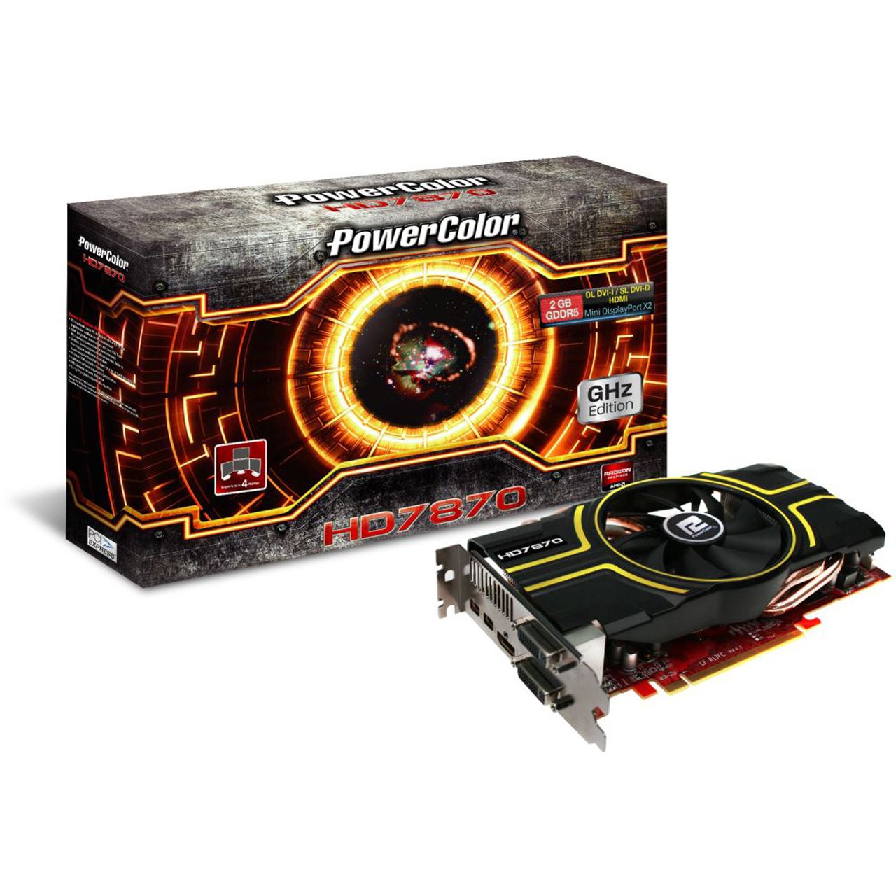 2048MB PowerColor Radeon HD 7870 V2 Aktiv PCIe 3.0 x16 2xDVI/1xHDMI ...