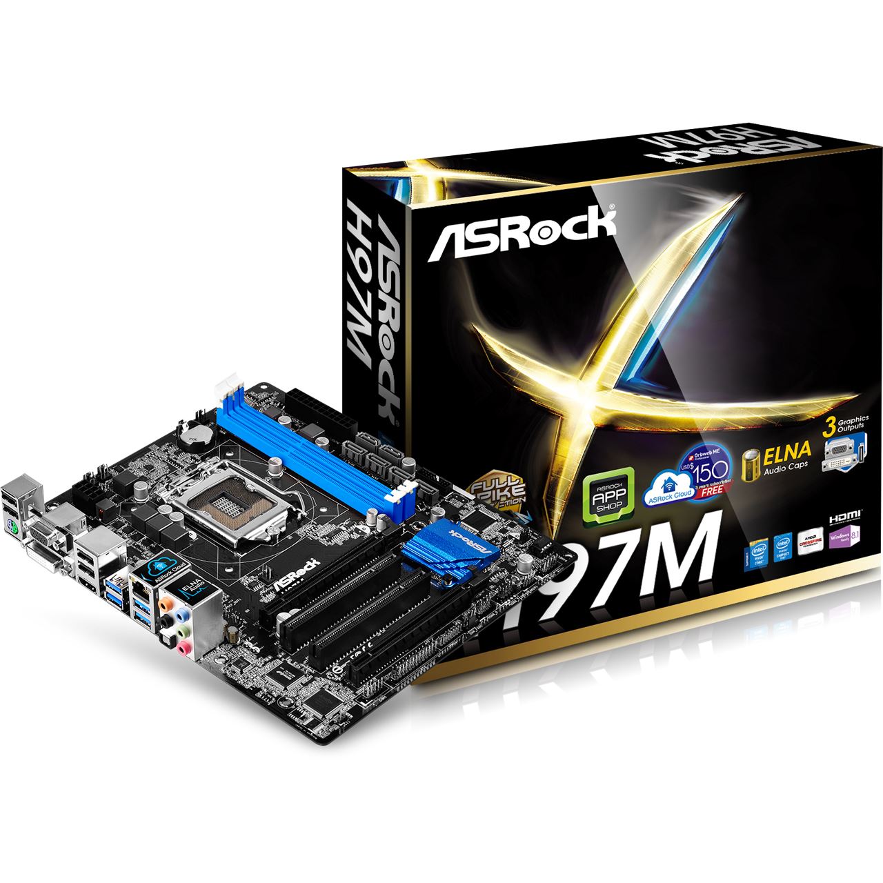 ASRock H97M Intel H97 So.1150 Dual Channel DDR3 mATX Retail ...