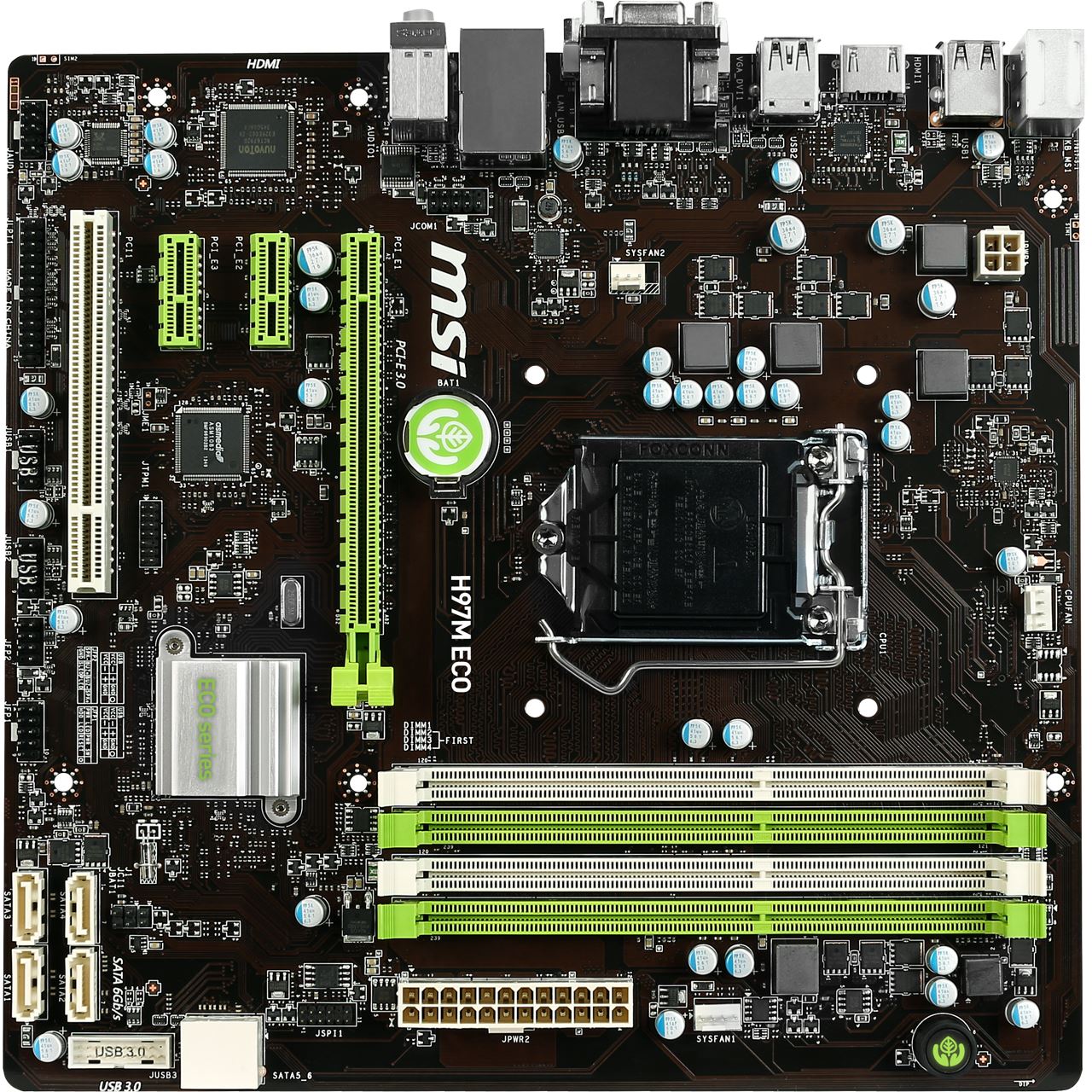 MSI H97M Eco Intel H97 So.1150 Dual Channel DDR3 mATX Retail - INTEL ...
