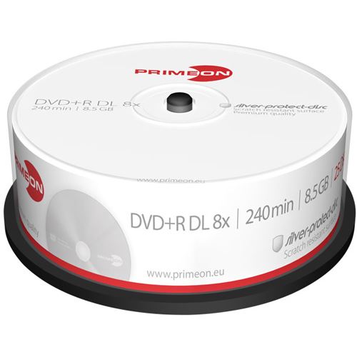 Primeon DVD+R DL 8.5 GB 25er Spindel (2761251) DVD Rohlinge Mindfactory.de
